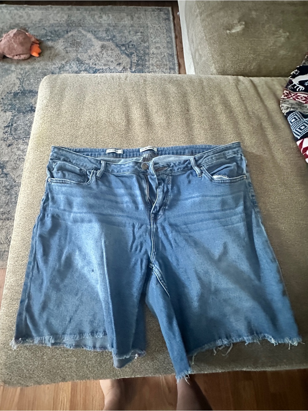 Vigoss Distressed Light Blue Denim Cutoff Shorts